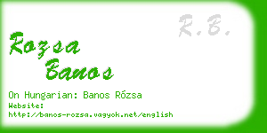 rozsa banos business card