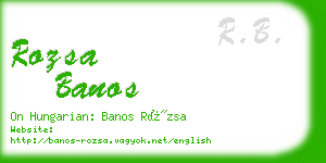 rozsa banos business card